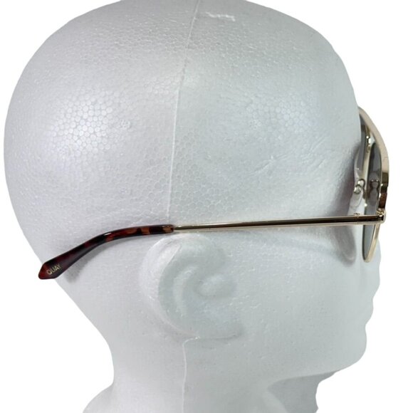 Quay HIGH KEY MICRO Sunglasses Womens Gold Frame Purple Gradient Lens Aviator - Picture 3 of 14